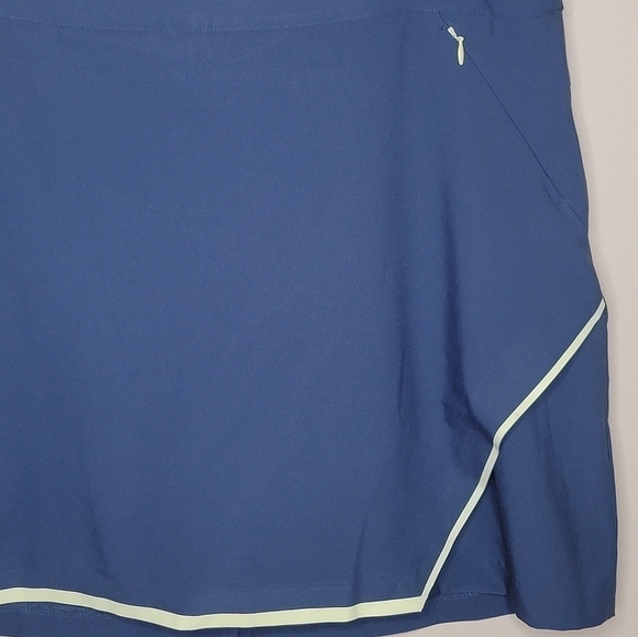 Slazenger | Blue-gray Golf Skort with Pale Yellow Trim Size 12 - Picture 4 of 6